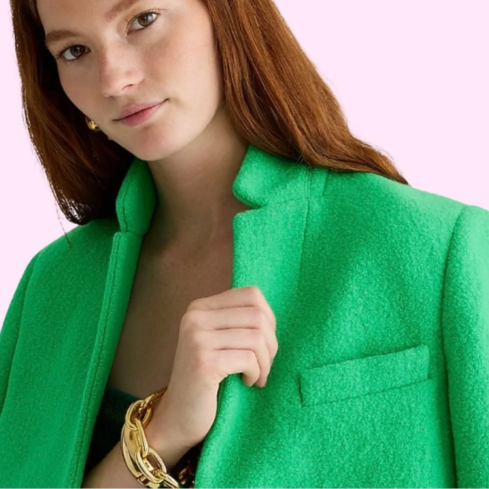J Crew Leighton blazer-jacket in Italian boiled wool. Color: ROSY PINK - Picture 12 of 13